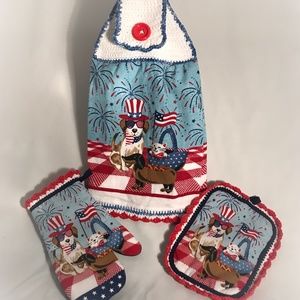 Handmade Crochet Kitchen Towel Set Home Decoration